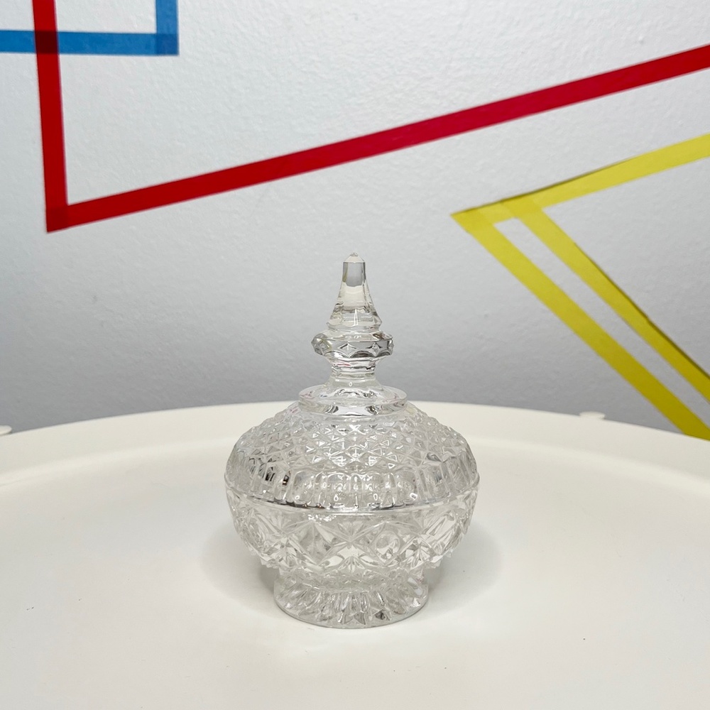 Crystal Trinket Dish with Lid
